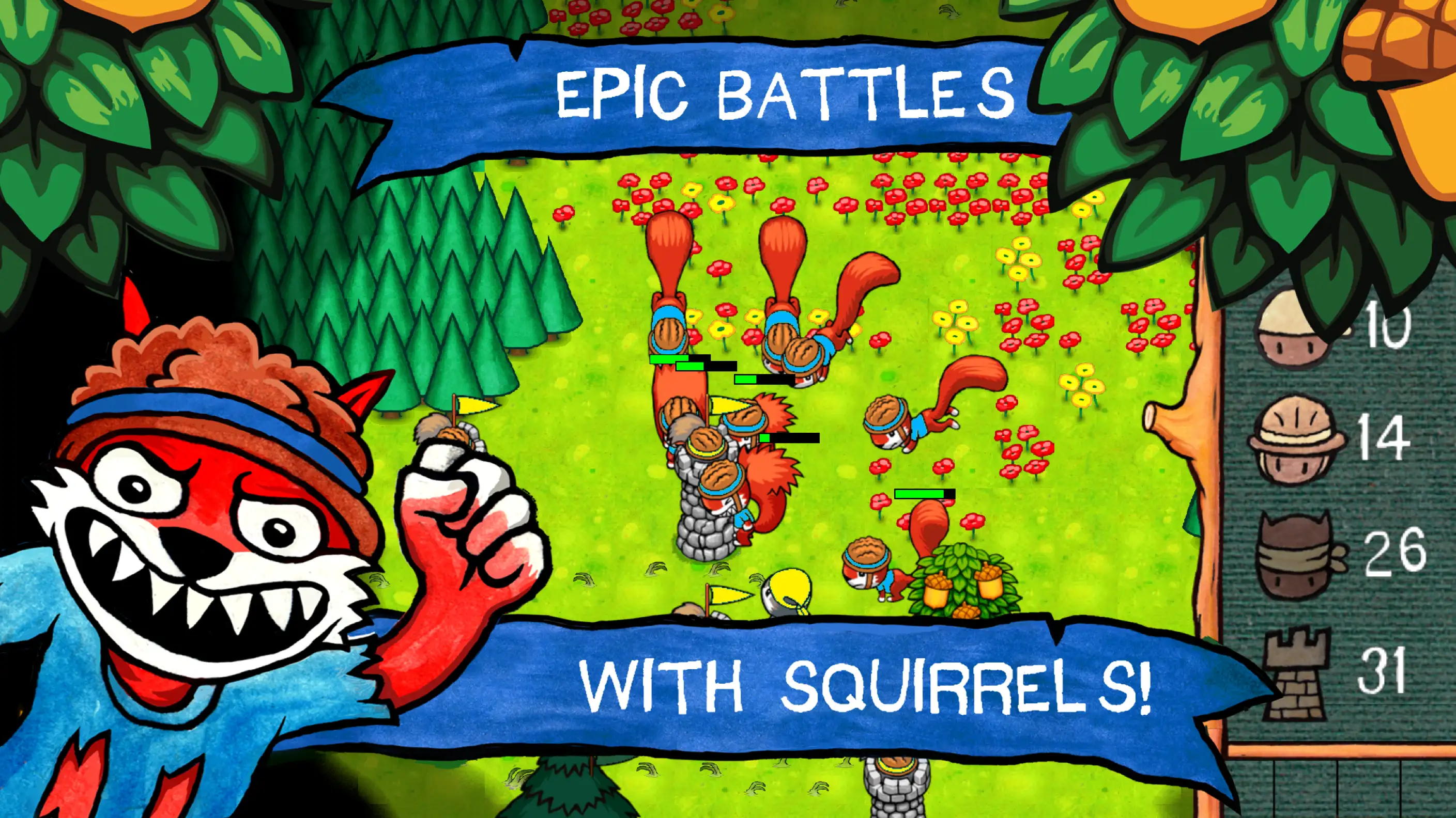 SquirrelWarz on iPhone